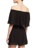 Off-The-Shoulder Ruffled Romper