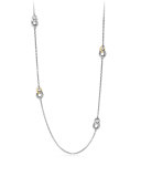 Four Station Necklace with 18k Gold