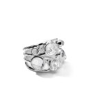 Sterling Silver Rock Candy Constellation Ring in Clear Quartz