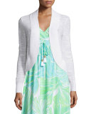 Mae Cropped Cardigan, Resort White 