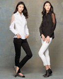 Josie Burnout Button-Down Blouse