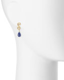 18K Gold & Sapphire Briolette Drop Earrings