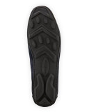 Hamptons Printed Suede Driver, Navy