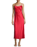Dynasty Solid Long Gown, Red