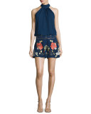 The Hawaiian Embroidered Shorts, Midnight