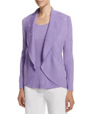 Textured Cascade Jacket, Wisteria, Plus Size