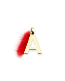 ABClick Letter A Mink Charm for Handbag, Multi