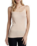 Coraline Slub-Knit Camisole, Pink Sand
