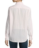 Eileen Button-Front Shirt, Light Pink