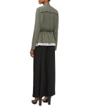 Femme One-Button Utility Jacket, Dusty Olive