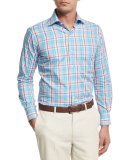 Shoreline Plaid Sport Shirt, Pink