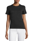 Short-Sleeve Stretch Logo Tee, Black