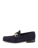 Mason Suede Gancini Loafer, Blue