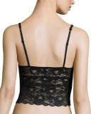 Never Say Never Cropped Lace Camisole, Black