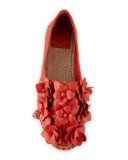 Blossom Leather Espadrille Flat
