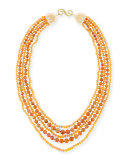 Multi-Strand Ethiopian Opal & Mandarin Garnet Necklace