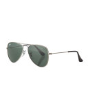 Children's Mirrored Aviator Sunglasses, Silver