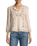 Esme Embroidered Peasant Top, Ballet Combo