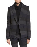 Kanae Khan Striped Blazer, Gray