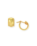 19K Baby Wide Curved Hoop Earrings