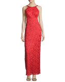 Sleeveless Lace Open-Back Dress