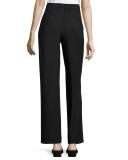 Single-Pleat High-Waist Pants, Black