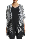 Summer Safari Short-Sleeve Cardigan, Plus Size
