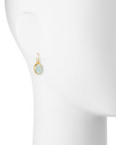 Rose-Cut Aquamarine Drop Earrings in 24K Gold