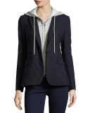Classic Crepe Jacket, Navy