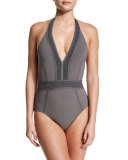 Neo Bohemia Lace-Trim One-Piece Swimsuit