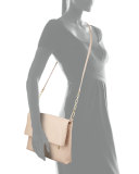 Bombe Fold-Over Clutch Bag, Light Oak