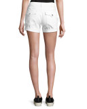 Emma Cuffed Denim Bermuda Shorts, Optic White