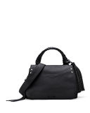 Trapeze Small Studded Tassel Satchel Bag