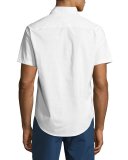 Wilson Polka-Dot Short-Sleeve Performance Sport Shirt, White