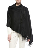 Cashmere Fringe-Trim Opera Stole