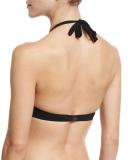 Ajourage Couture Halter Swim Top, Black