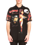 Heavy Metal Logo-Print Polo Shirt