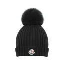 Girls' Wool Pompom Beanie Hat