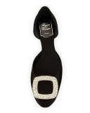 Chips Strass Crystal-Buckle d'orsay Flat, Black