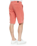 Griffin Flat-Front Shorts, Orange