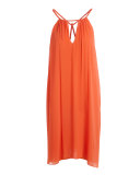 Katey Sleeveless Chiffon Midi Dress, Orange