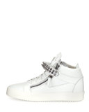 Men's Studded Leather Mid-Top Sneaker