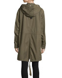 Bullett Layered Hooded Parka, Army Green