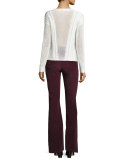 High Rise Bell Canyon Corduroy Pants, Midnight Plum