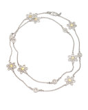 Opera Silver & Gold Flower Necklace