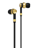 ME05 In-Ear Headphones, Brass Metal/Black Rubber