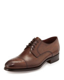 Leather Lace-Up Shoe, Brown