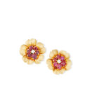 Ruby & Diamond Flowerhead Earrings