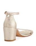 Simple Metallic 55mm Sandal, Gold