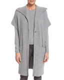 Cashmere Ribbed Gilet, Flannel